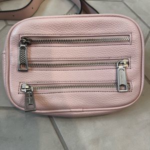 Rebecca Minkoff Pink Leather Belt Zipper Bag